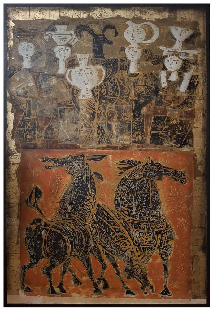 Mersad Berber, Holzschnitt, ca. 1970 (Frühwerk)