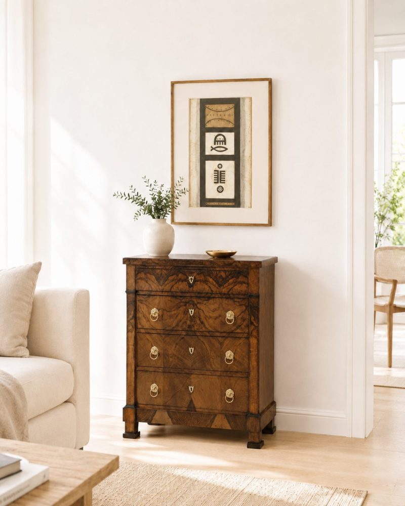 Biedermeier Kommode, Nussbaum