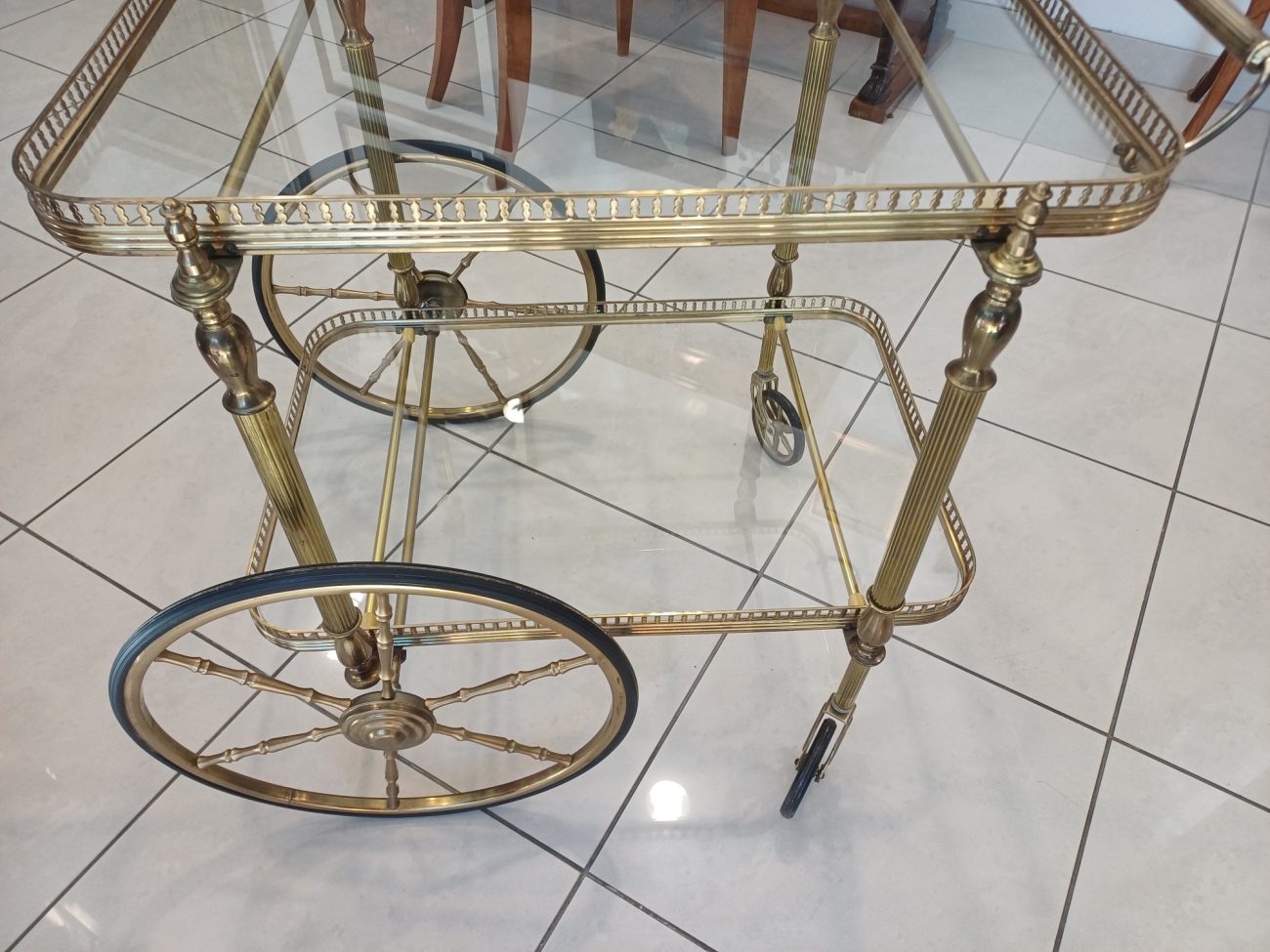 Vintage barski voziček / Medenina / 60. leta - slika 3